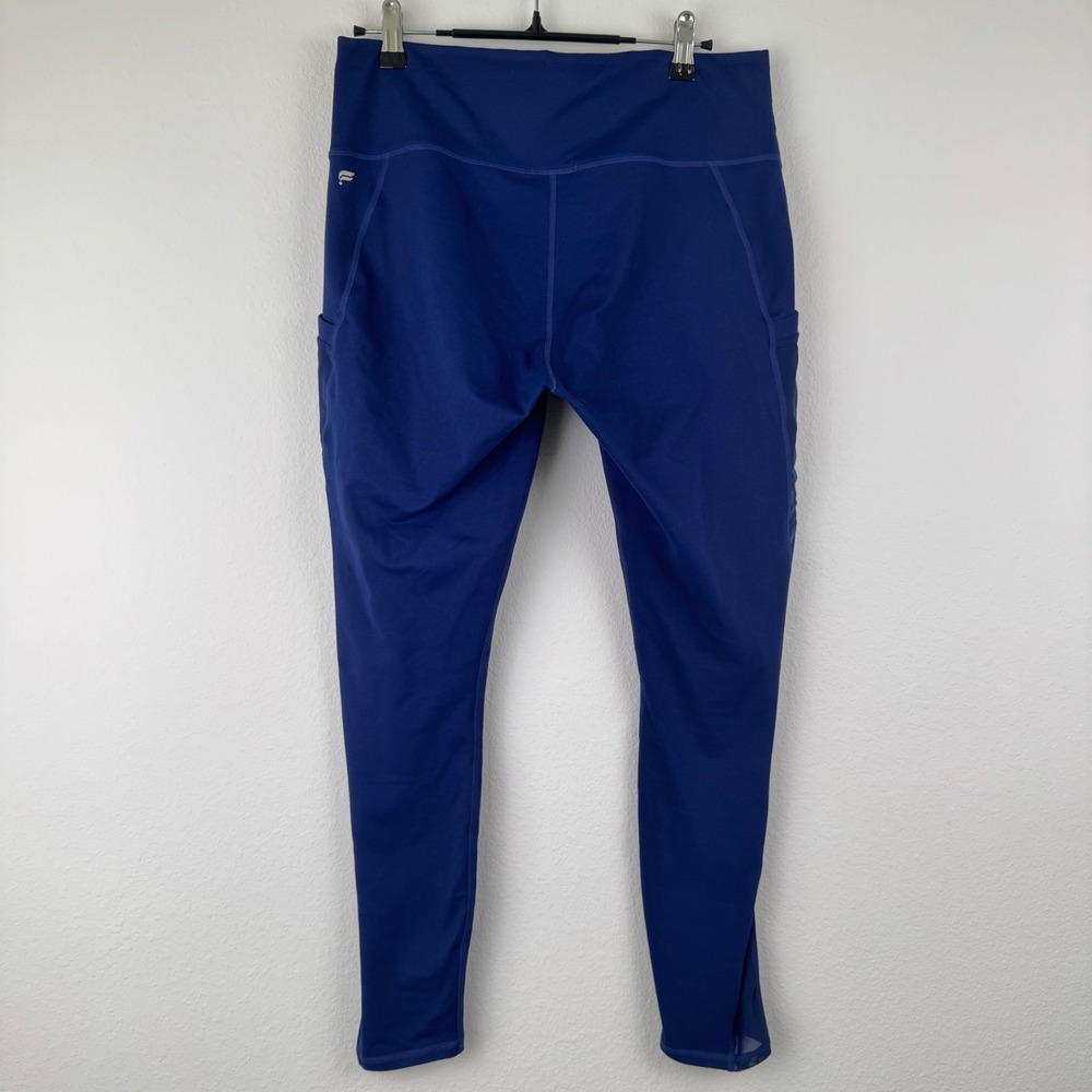 Fabletics Powerhold Leggings Womens XL Blue Excellent Mesh Pocket Athleisure - Picture 8 of 8
